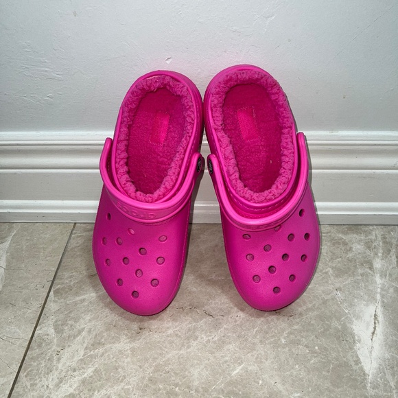 Barbie Pink Fuzz Lined Crocs - Picture 1 of 3